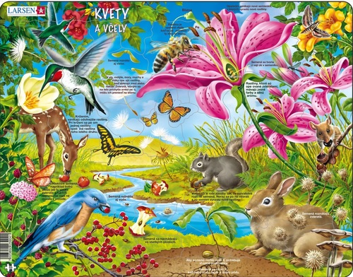 Larsen Puzzle Puzzle Rastliny a Včely - Virágok és rovarok (puzzle v maďarčine) Larsen NB-4