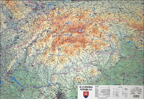 Slovensko reliéfne 1:450T SHOCart