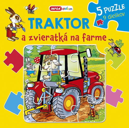 Traktor a zvieratká na farme - Knižkové puzzle - Pavlína Šamalíková