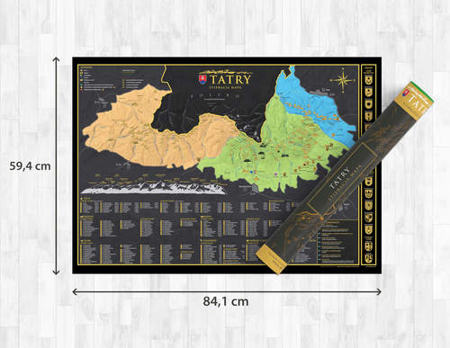 Stieracia mapa Tatier v darčekovom tubuse - Kolektív autorov