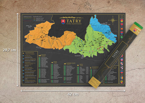 Stieracia mapa Tatier - formát A3 - Kolektív autorov