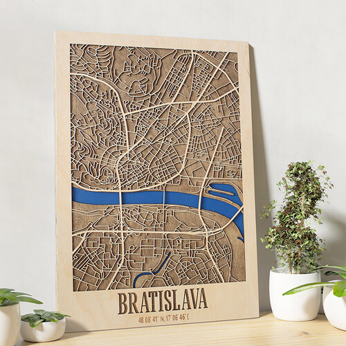 Interess 3D mapa mesta Bratislava (45 x 30 cm)