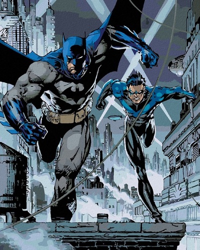 ZUTY Maľovanie podľa čísel Batman a Nightwing 40x50cm Zuty