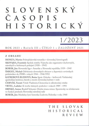 Slovenský časopis historický 1/2023 - Kolektív autorov