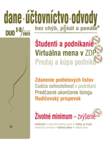 DUO 9-10/ 2023 - Študenti a podnikanie - Kolektív autorov