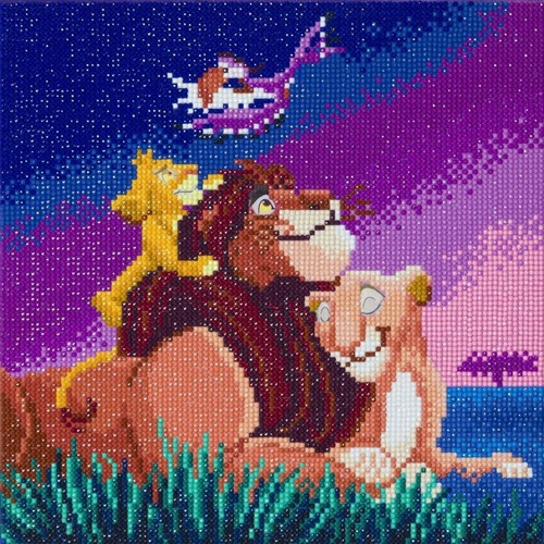 Obraz Leví kráľ Disney (30x30 cm) vykladanie z diamantov