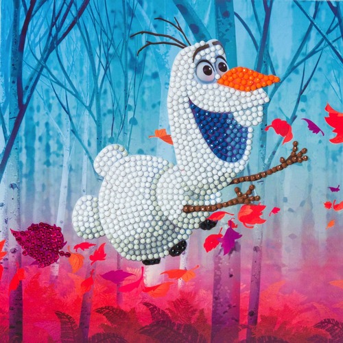 Craft Buddy Pohľadnica Plávajúci Olaf Disney vykladanie z diamantov