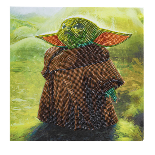 Obraz Baby Yoda Star Wars (30x30 cm) vykladanie z diamantov