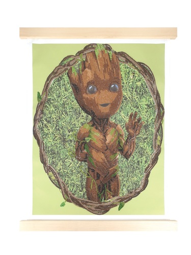 Obraz v lištách Groot Marvel (35x45 cm) vykladanie z diamantov