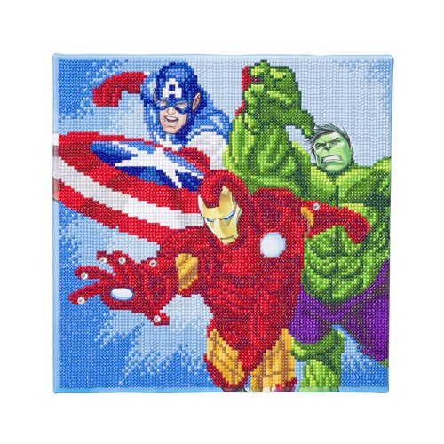 Obraz Superhrdinovia Marvel (30x30 cm) vykladanie z diamantov