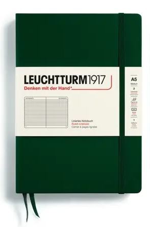 LEUCHTTURM1917 Zápisník LEUCHTTURM1917 Medium (A5) Forest Green, 251 p., riadkovaný