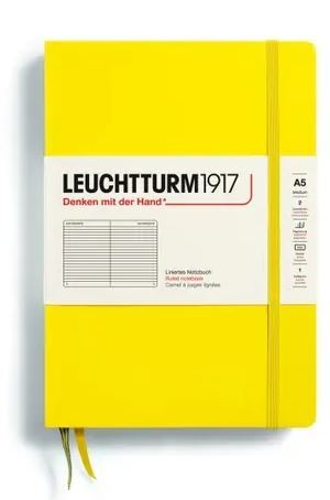 LEUCHTTURM1917 Zápisník LEUCHTTURM1917 Medium (A5) Lemon, 251 p., riadkovaný
