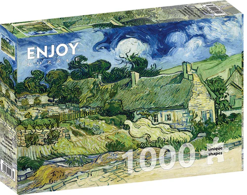 Enjoy Puzzle Vincent Van Gogh: Thatched Cottages at Cordeville 1000 Enjoy
