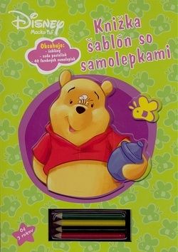 Macko Puf - Knižka šablón so samolepkami