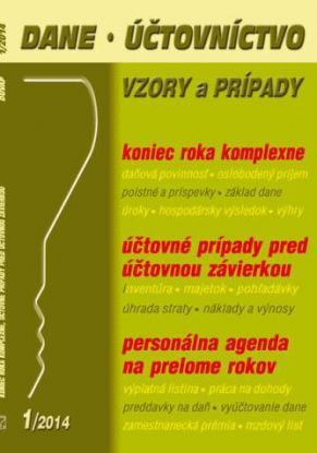 Dane, účtovníctvo vzory a prípady 1 2014