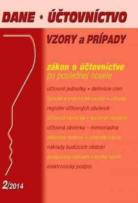 Dane, účtovníctvo vzory a prípady 2 2014