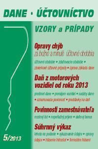 Dane, účtovníctvo vzory a prípady 5 2013