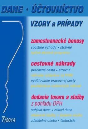 Dane, účtovníctvo vzory a prípady 7 2014