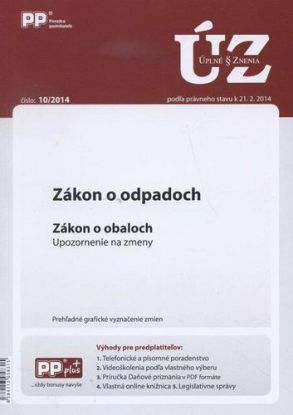 Úplné znenia 10 2014 Zákon o odpadoch