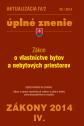 Zákony 2014 IV. aktualizácia IV 2 - Zákon o vlastníctve bytov a nebytových priestorov