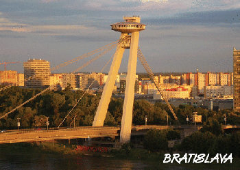 3D pohľadnica Bratislava (Most SNP, deň/noc)