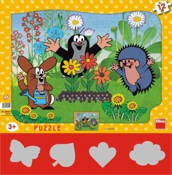 Puzzle Krtko záhradník 12 Dino