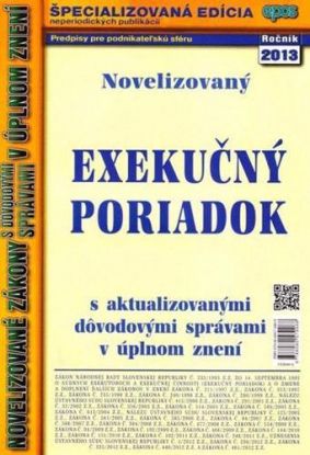 NZ 8 2013 Exekučný poriadok