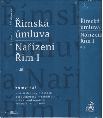 Římská úmluva - Nařízení Řím I. 1 diel