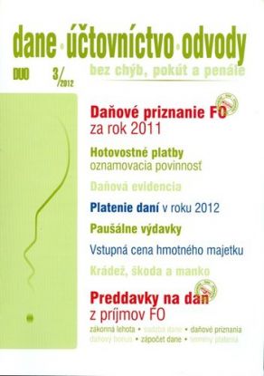 DUO 3 2012 - Daňové priznanie FO za rok 2011