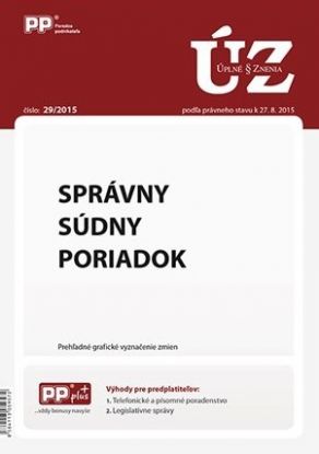 UZZ 29 2015 Správny súdny poriadok