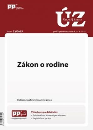 UZZ 32 2015 Zákon o rodine