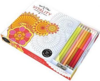 Vive Le Color Vitality Coloring Book and Pencils