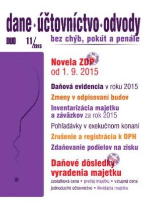 Dane Účtovníctvo Odvody 11 2015