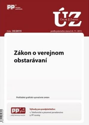 UZZ 35/2015 Zákon o verejnom obstarávaní