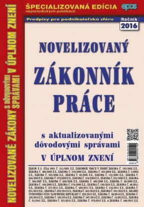 Novelizovaný zákonník práce 7 2016