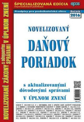 Novelizovaný daňový poriadok 14 2016