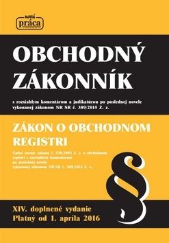 Obchodný zákonník XIV. platné od 1.apríla 2016