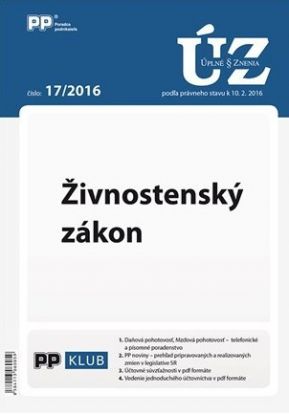 UZZ 17 2016 Živnostenský zákon