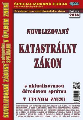 Novelizovaný Katastrálny zákon 29 2016