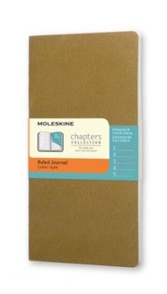 Zošit MOLESKINE Chapters linaj. žltohnedý slim S