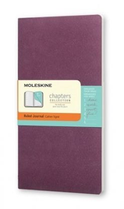 Zošit MOLESKINE Chapters linajkový fialový slim M