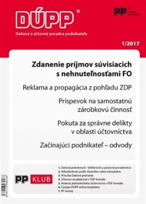 DUPP 1 2017 Zdanenie prijmov suvisiacich s nehnutelnostami FO