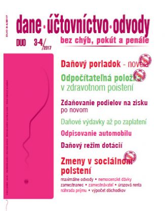 Dane Účtovníctvo Odvody 3-4 2017