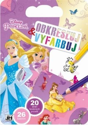 Obkresľuj a vyfarbuj - Princezná