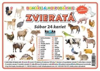 Súbor 24 kariet - zvieratá (domáce a hospodárske)