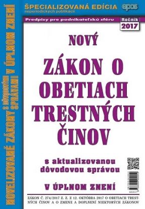 Novelizovaný zákon o obetiach trestných činov 21/2017