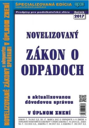 Novelizovaný zákon o odpadoch 25/17