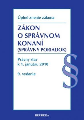 Zákon o správnom konaní Úzz, 9. vydanie, 2018