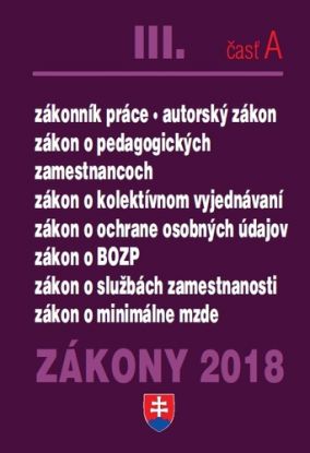 Zákony 2018 III A