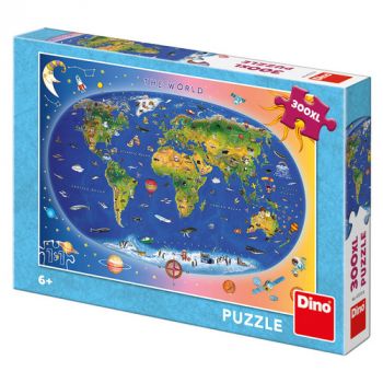 Puzzle Detská mapa 300 XL Dino